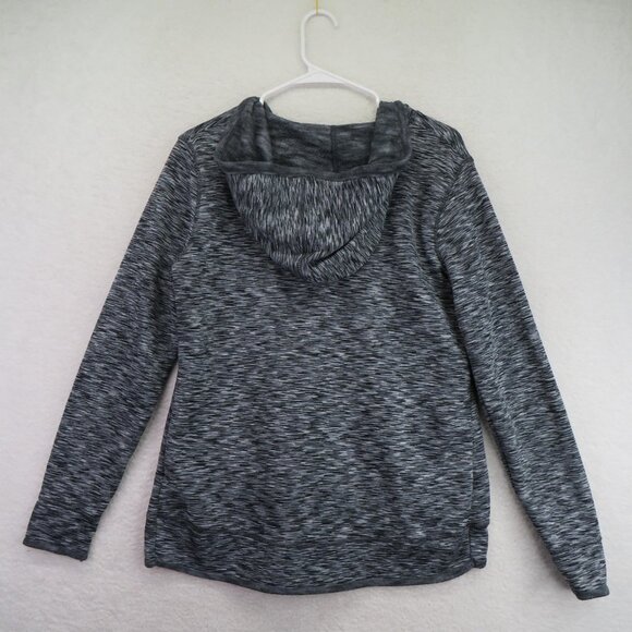 Tangerine Hoodie Womens Large Gray Black Space Dye Pullover Kangaroo Pocket - Picture 4 of 11